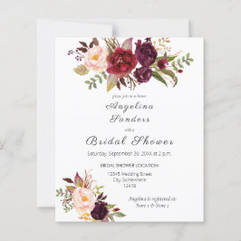 Budget Burgundy Marsala Blommigt Möhippa