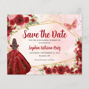 Budget Burgundy Princess Quinceañera Spara datum