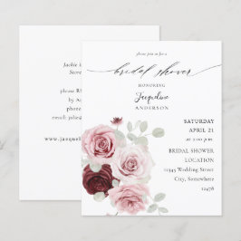 Budget Burgundy & Rosa Blommigt Öl Möhippa