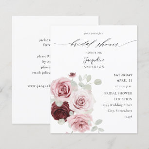 Budget Burgundy & Rosa Blommigt Öl Möhippa