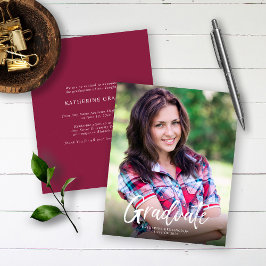 Budget Burgundy Script Studenten-meddelande