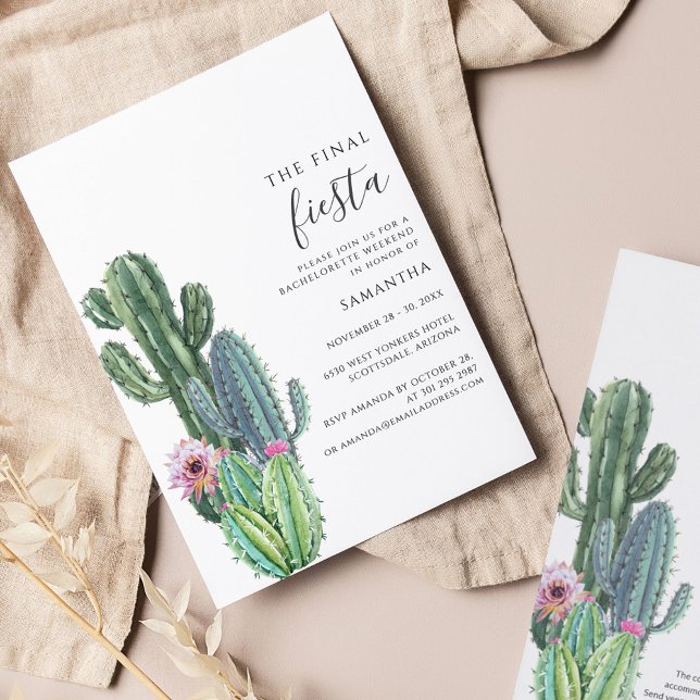 Budget Cactus Bachelorette Party-inbjudan (Skapare uppladdad)