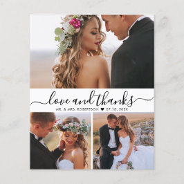 Budget Calligraphy Collage Bröllop Tack Flygblad
