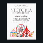 Budget Carnival Circus-festivalen Party Kid Birthd<br><div class="desc">Modern Circus Carnival-festival Visa kallelse på födelsedagen</div>