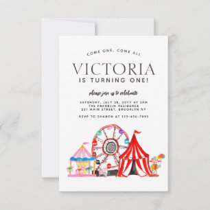 Budget Carnival Circus-festivalen Party Kid Birthd Anteckningskort