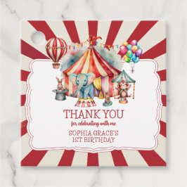Budget Carnival Circus Show & Animals Birthday Gåvor Etiketter