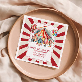 Budget Carnival Circus Show & Animals Birthday Pappersservett