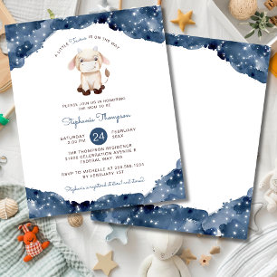 Budget Celestial Oxen Baby Shower-inbjudan