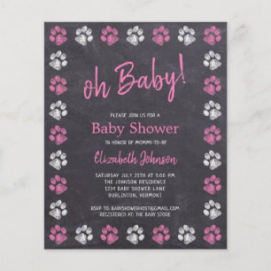 Budget Chalkboard Rosa Girl Girl Tass avtryck Baby