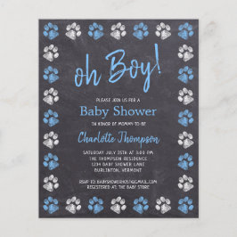 Budget Chalkboard Tass avtryck Blue Boy Baby Showe