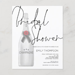 Budget Champagne Flaska Inbjudningskort för möhipp