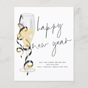 Budget Champagne Flute Gott nytt år-kort