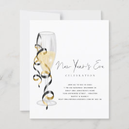 Budget Champagne Nyår Invitation Script