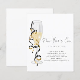 Budget Champagne Nyår Invitation Script