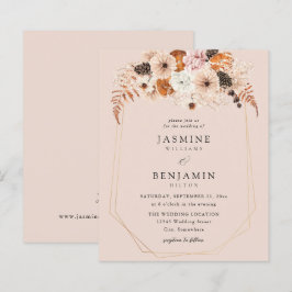 Budget ChampagneBeigeOrangeRustic Blommig Bröllop 