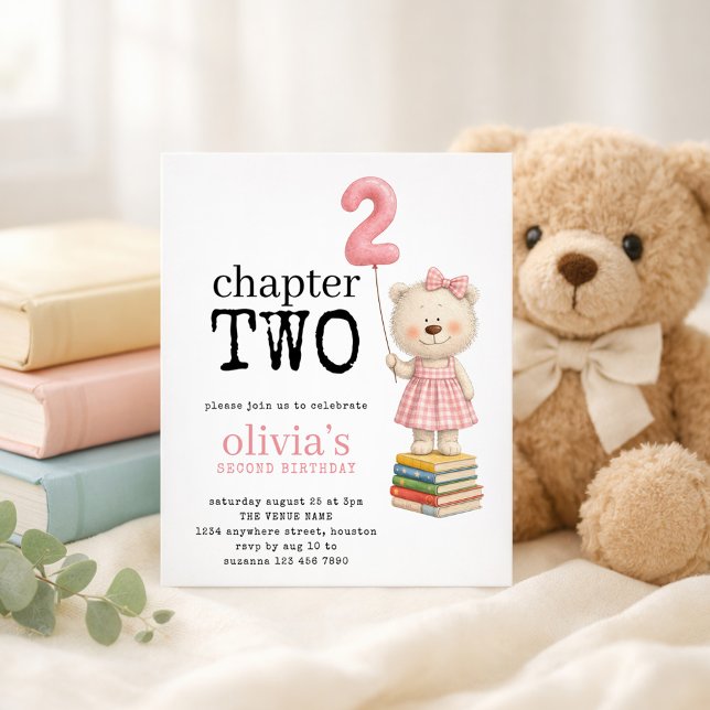 Budget Chapter Two Bear Book Girl 2nd Birthday (Skapare uppladdad)