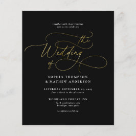 BUDGET Chic Black Guld QR-kod - allt i ett Bröllop