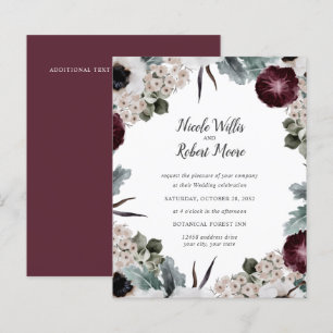 Budget Chic Plum Ivory Acanthus blommigt Bröllop