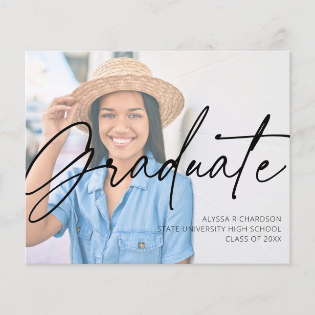Budget Chic Script H Photo Studentfest Black Flygblad (Framsidan)