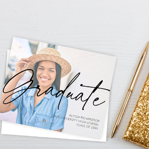 Budget Chic Script H Photo Studentfest White Flygblad