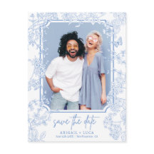 Budget Chinoiserie Toile Bröllop Spara Datum Foto