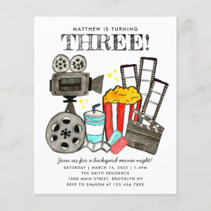 Budget Cinema Movie Night Party Barns födelsedag Flygblad