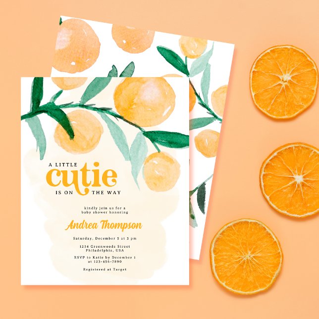Budget Citrus Orange Little Cutie Baby Shower (Skapare uppladdad)