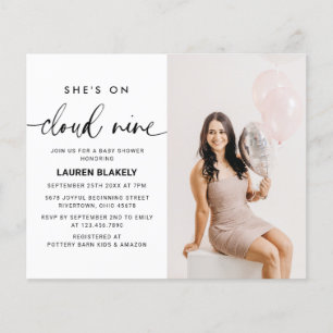 Budget Cloud 9 Könsneutrala Baby Shower Flygblad