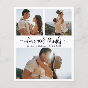 Budget Collage Calligraphy Bröllop Tack Flyer