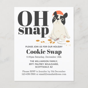 Budget Cookie Swap Valp och kakor Inbjudan