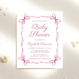 Budget Coquette Bågar Rosa Baby Girl Shower