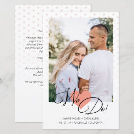Budget Coral Heart Vi gör Polka dots Photo Bröllop