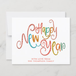 BUDGET Coral Teal Guld Glitter Gott nytt år