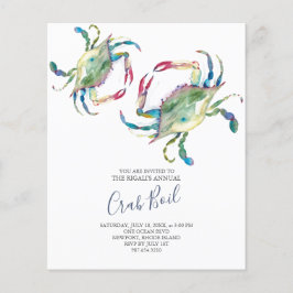 Budget Crab Boil Summer Party-inbjudan Flygblad
