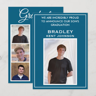 Budget Custom Photos Graduation Announcement Card Anteckningskort