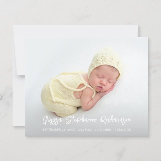 Budget Cute 4 Multi Photo Baby-meddelande (Framsida)