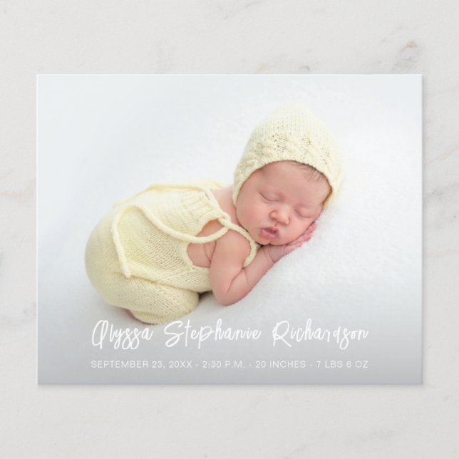 Budget Cute 4 Multi Photo Baby-meddelande Flygblad (Framsidan)