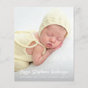 Budget Cute 4 Multi Photo Verti Baby-meddelande Flygblad