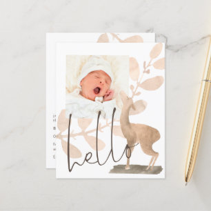 Budget Cute Baby födelsemeddelande om Hjort