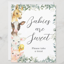 Budget Cute Boskap Baby är Sweet Treat Sign