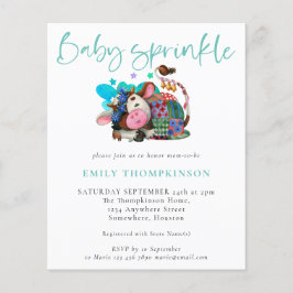 Budget Cute Cow Sleeping Baby Sprinkle Inbjudan