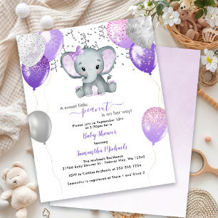 BUDGET Cute Elephant Girl Ballons Baby Shower