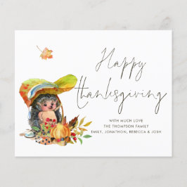 Budget Cute Hedgehog Script Happy thanksgiving