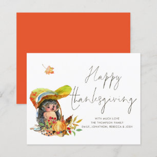 Budget Cute Hedgehog Script Happy thanksgiving