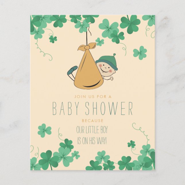 Budget Cute Irish ThBäste Shamrock Baby Shower (Framsida)