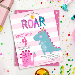 Budget Cute Rosa Dinosaur Girl Birthday Investigat