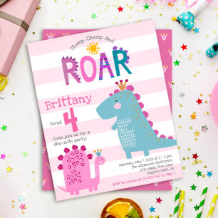 Budget Cute Rosa Dinosaur Girl Birthday Investigat