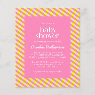 Budget Cute Rosa Gult Play Mönster Baby Shower