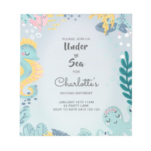 BUDGET Cute ’Under the Sea’ Seahorse Investigation Anteckningsblock
