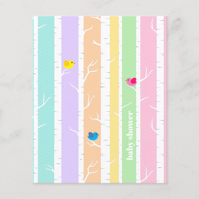 Budget Cute Woodland Forest Rainbow Baby Shower (Framsida)